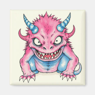 Imán Monstruo rosa y azul