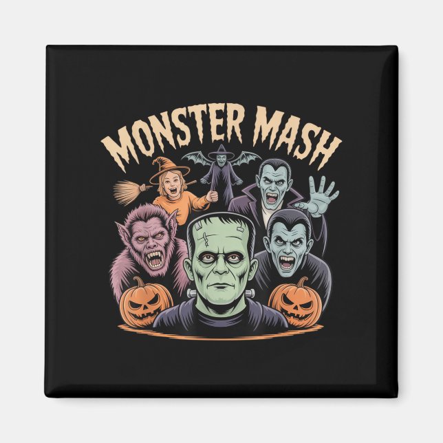 Imán Monstruos de Halloween de Monster Mash Clic espant (Frente)