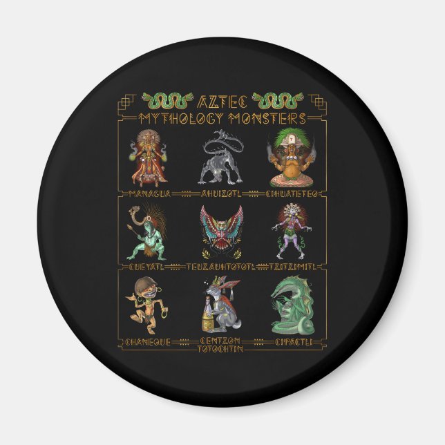 Imán Monstruos de mitología azteca (Frente)