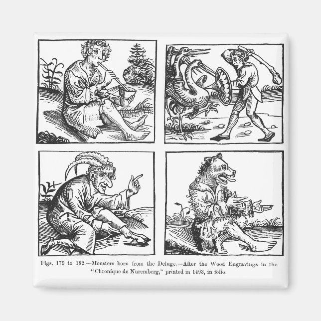 Imán Monstruos nacidos del Deluge (Frente)