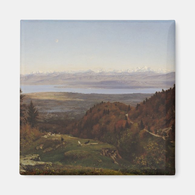 Imán Mont-Blanc visto desde Saint-Cergues, 1869 (Frente)