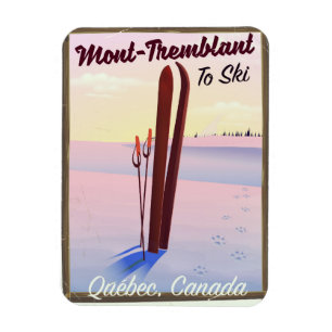 Imán Mont-Tremblant poster de Esquí de Quebec.
