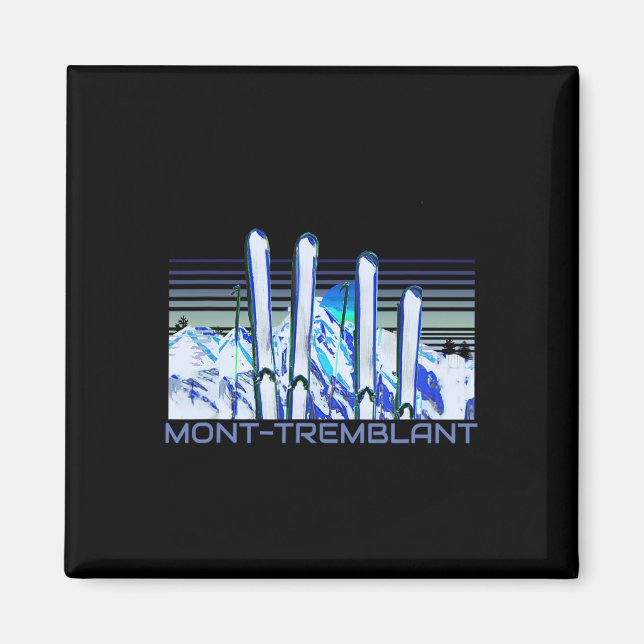 Imán Mont-tremblant Ski Accessories Retro Mont-tremblan (Frente)