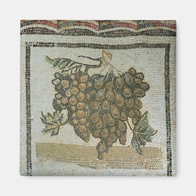 Imán Montaje de uvas blancas, mosaico romano (Frente)