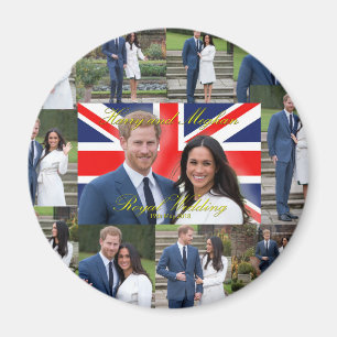 Imán Montaje fotográfico de Harry y Meghan Royal Boda P