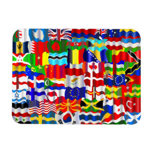 Imán Montaje ondulado del papel pintado de la bandera