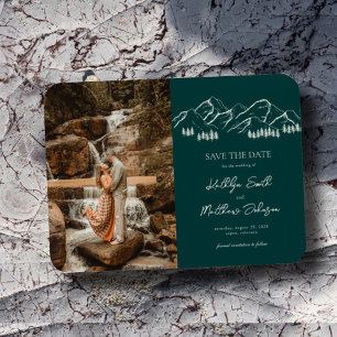 Imán Montaña Al Aire Libre Sage Green Wedding Save The