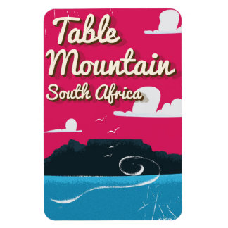 Imán Montaña de la Mesa Sudáfrica poster de viajes de c