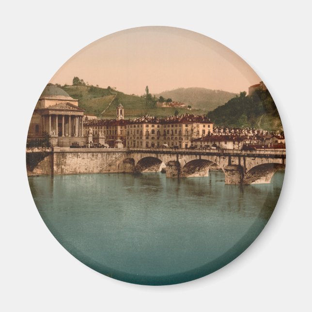 Imán Montaña de los Capuchinos, Turín, Piamonte, Italia (Frente)