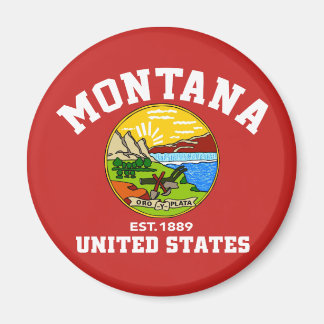 Imán Montana Est 1889 Día de la Independencia del Estad