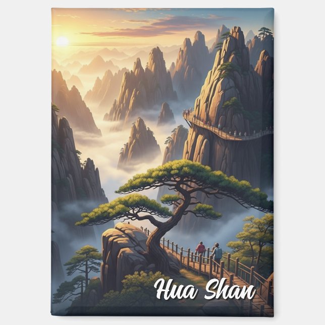 Imán Montaña Hua Shan China (Anverso)