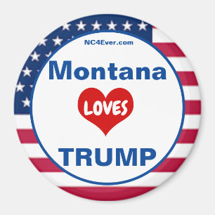 Imán Montana LOVES TRUMP Nevera patriótica