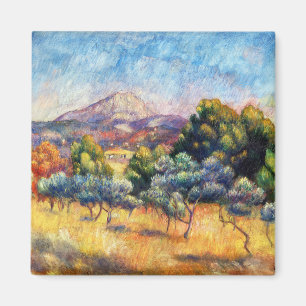 Imán Montaña Sainte-Victoire por Pierre-Auguste Renoir