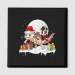 Imán Montaña Santa Entlebucher Riding Axolotl Christma<br><div class="desc">Propietario de los Navidades de Santa Entlebucher Mountain Riding Axolotl</div>