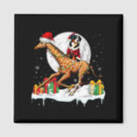 Imán Montaña Santa Entlebucher Riding Giraffe Christma<br><div class="desc">Propietario de Santa Entlebucher Mountain Riding Giraffe Navidades</div>