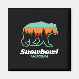 Imán Montana Snowbowl Esquí Esquí Acrobático Oso 