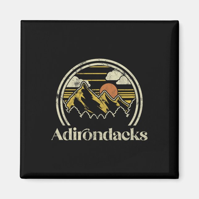 Imán Montañas Adirondacks Nueva York Campamento de send (Frente)