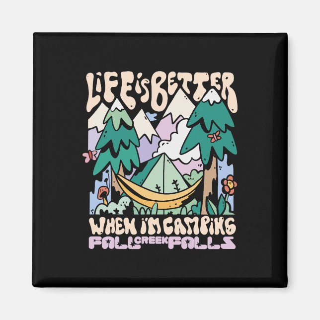 Imán Montañas Cae Creek Cae Tennessee Camping Wild (Frente)