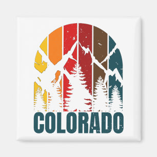 Imán Montañas Colorado Retro
