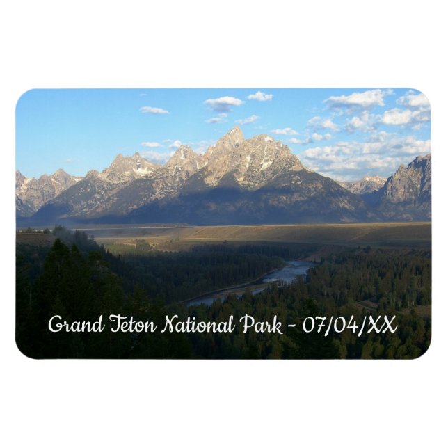 Imán Montañas de Jackson Hole (Parque Nacional Grand Te (Horizontal)