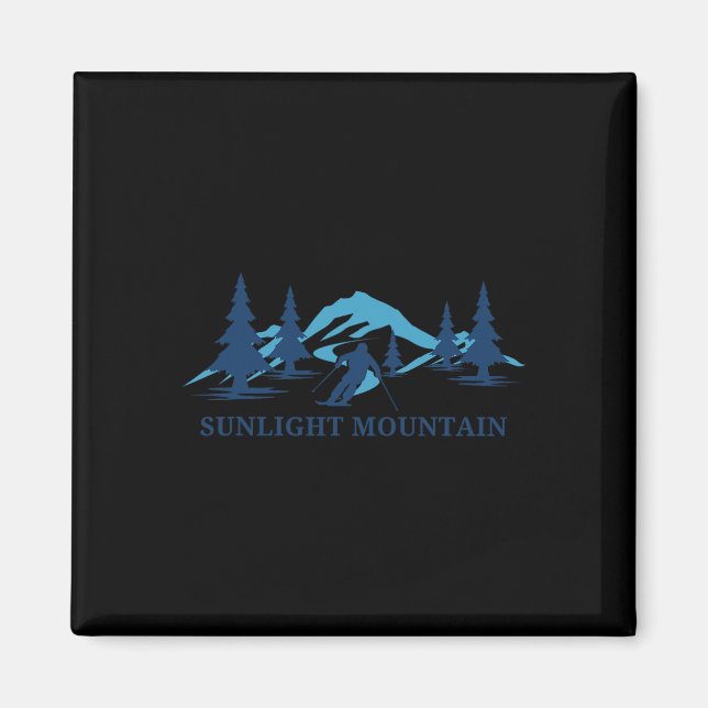 Imán Montañas de la estación de esquí Sunlight Mountain (Frente)