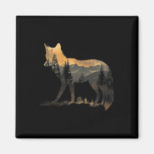 Imán Montañas de la naturaleza de la selva Fox Lover Ca