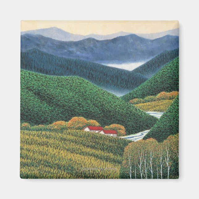 Imán Montañas de primavera (Frente)