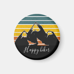 Imán Montañas de puesta de sol retro personalizadas