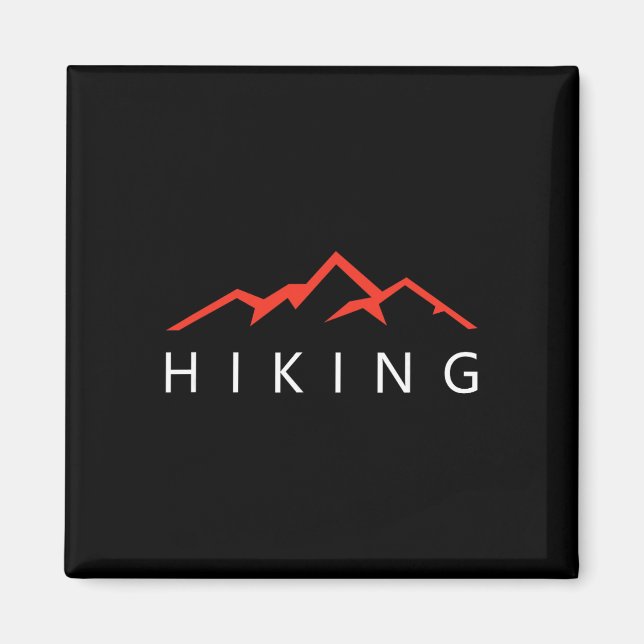 Imán Montañas de senderismo Hiker genial  (Frente)