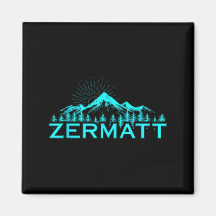 Imán Montañas de Zermatt Esquí Alpino Alpes Suizos Suiz