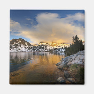 Imán Montañas Ediza Lake Sunset - Sierra Nevada