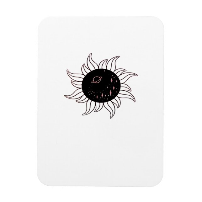 Imán Montañas Espaciales del Sol y Atardecer Whimsigoth (Vertical)