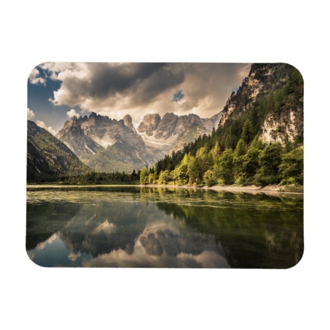 Imán Montañas | Lago Dürrensee, Dolomitas, Italia (Horizontal)