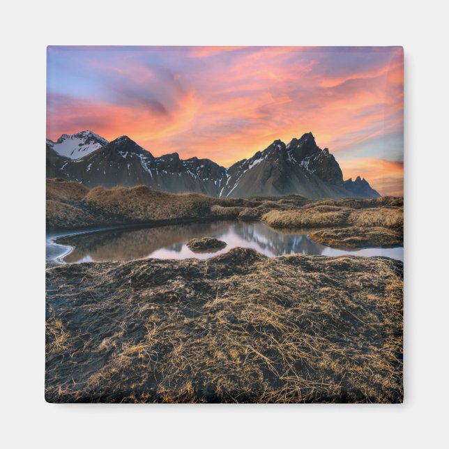 Imán Montañas | Montaña Vesturhorn Islandia (Frente)