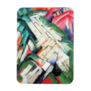 Imán Montañas (Paisaje) por Franz Marc, Arte Antiguo