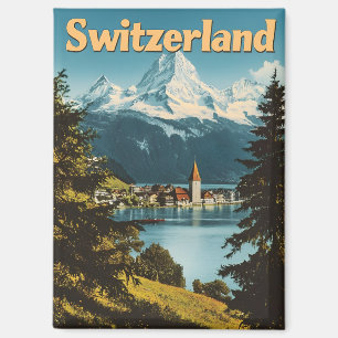 Imán Montañas panorámicas de los Alpes suizos de Suiza