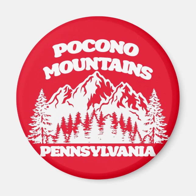 Imán Montañas Pocono Pensilvania (Frente)