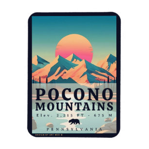Imán Montañas Pocono Souvenirs de época de Pensilvania