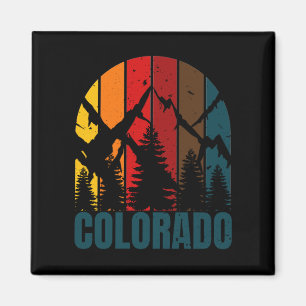 Imán Montañas Retro de Colorado