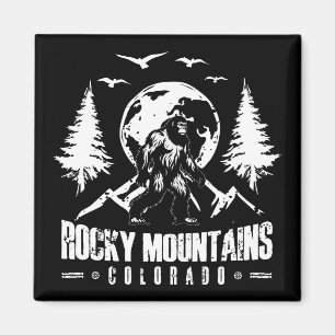 Imán Montañas Rocosas Colorado Bigfoot Vintage Senderis