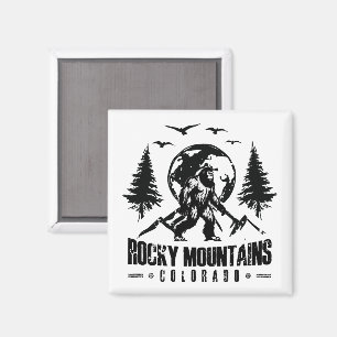 Imán Montañas Rocosas Colorado Bigfoot Vintage Senderis