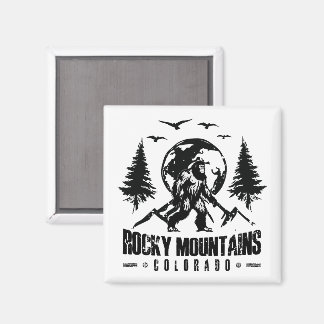 Imán Montañas Rocosas Colorado Bigfoot Vintage Senderis