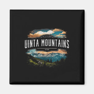 Imán Montañas Uinta Senderismo por la Vintage exterior