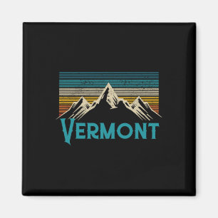 Imán Montañas Vermont Vintage Retro Senderismo Souvenir