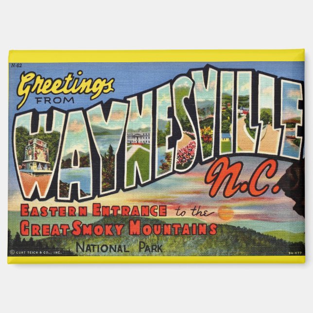Imán Montañas Waynesville Great Smoky (Anverso)