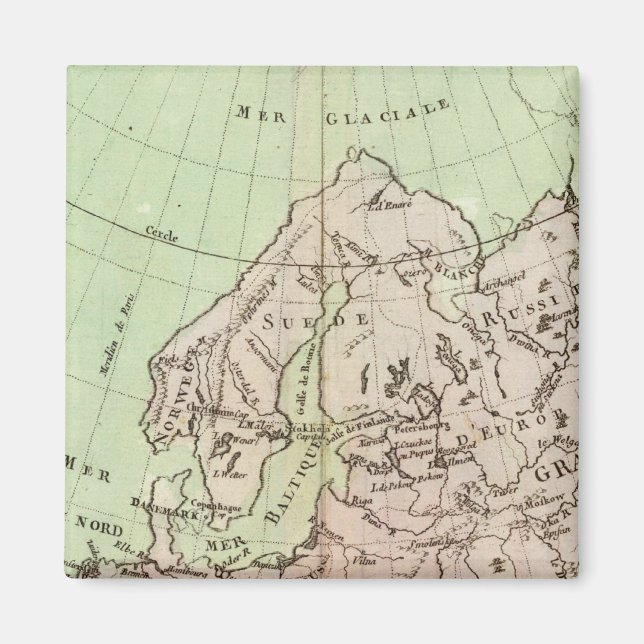 Imán Montañas y ríos de Europa (Frente)