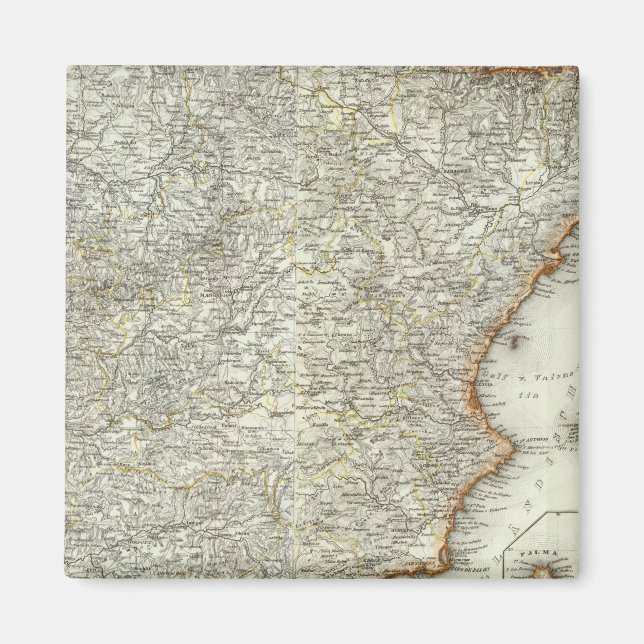 Imán Montañas y ríos de Madrid, España (Frente)