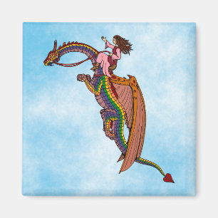 Imán Montando el dragón arcoiris