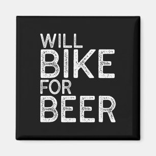 Imán Montaré en bicicleta por cerveza divertido ciclism