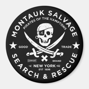 Imán Montauk Salvage Co. 2" Magnet v1